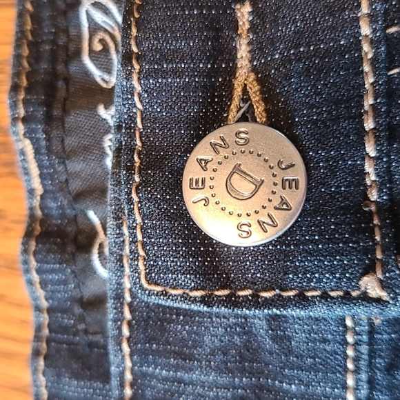 Jeans D Embellished Long Denim Skirt - Size 9 - Picture 3 of 10